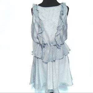 Blue and White Frilly Bebe Summer Dress